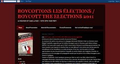 Desktop Screenshot of boycottelections2011.blogspot.com