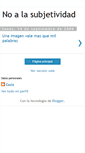 Mobile Screenshot of noalasubjetividad.blogspot.com