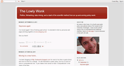 Desktop Screenshot of lowlywonk.blogspot.com