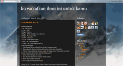 Desktop Screenshot of kuwakafkanilmuiniuntukkamu.blogspot.com