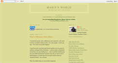 Desktop Screenshot of mariesworld74.blogspot.com