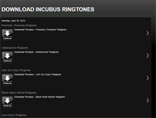 Tablet Screenshot of download-incubus-ringtones.blogspot.com