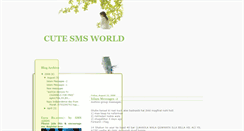 Desktop Screenshot of cutesmsworld.blogspot.com