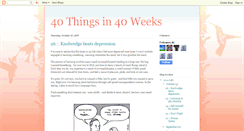 Desktop Screenshot of 40thingsin40weeks.blogspot.com