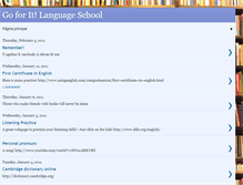 Tablet Screenshot of goforitlanguageschool.blogspot.com