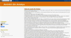 Desktop Screenshot of amintiri-din-antalya.blogspot.com