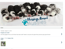 Tablet Screenshot of blessingsaboundaussies.blogspot.com