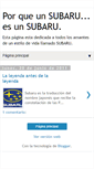 Mobile Screenshot of porqueunsubaruesunsubaru.blogspot.com