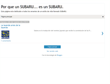 Tablet Screenshot of porqueunsubaruesunsubaru.blogspot.com