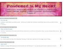 Tablet Screenshot of ponderedinmyheart.blogspot.com