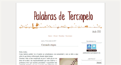 Desktop Screenshot of palabras-de-terciopelo.blogspot.com