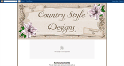 Desktop Screenshot of countrystyledesignsblog.blogspot.com