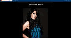 Desktop Screenshot of christinamarieinthemusic.blogspot.com