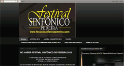 Desktop Screenshot of festivalsinfonicopereira.blogspot.com