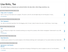 Tablet Screenshot of lisaknitstoo.blogspot.com