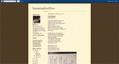 Desktop Screenshot of hummingbirdflyer.blogspot.com