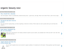 Tablet Screenshot of organicbeautynow.blogspot.com