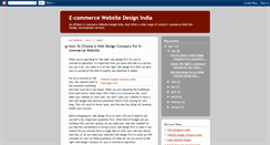 Desktop Screenshot of ecommercewebsitedesignindia.blogspot.com