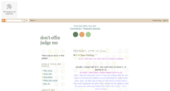 Desktop Screenshot of donteffinjudgeme.blogspot.com