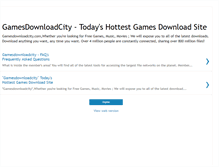 Tablet Screenshot of gamesdownloadcity.blogspot.com