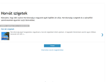 Tablet Screenshot of horvatszigetek.blogspot.com
