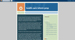 Desktop Screenshot of healthcarereformprop.blogspot.com