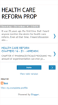 Mobile Screenshot of healthcarereformprop.blogspot.com