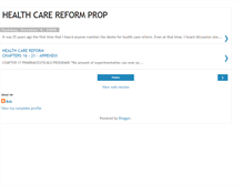 Tablet Screenshot of healthcarereformprop.blogspot.com