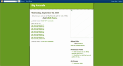 Desktop Screenshot of bignaturals.blogspot.com