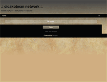 Tablet Screenshot of cicakobean.blogspot.com