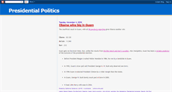 Desktop Screenshot of presidentialpolitic.blogspot.com