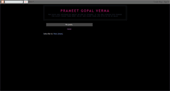 Desktop Screenshot of prameetgopalverma.blogspot.com