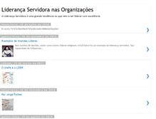 Tablet Screenshot of liderancaservidoranasorganizacoes.blogspot.com