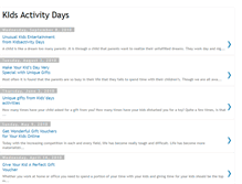 Tablet Screenshot of kidsactivitydays.blogspot.com