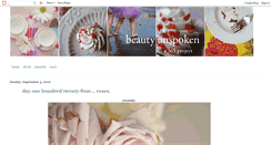 Desktop Screenshot of beautyunspoken.blogspot.com
