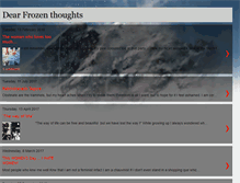 Tablet Screenshot of dearfrozenthoughts.blogspot.com