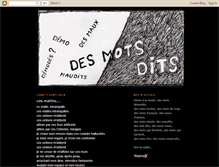 Tablet Screenshot of desmotsdits.blogspot.com