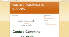 Desktop Screenshot of cantacammina.blogspot.com