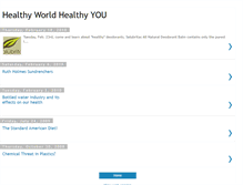 Tablet Screenshot of healthyworldhealthyyou.blogspot.com