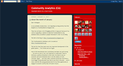 Desktop Screenshot of communityanalyticsca.blogspot.com