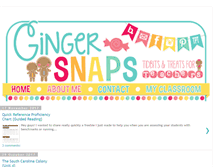 Tablet Screenshot of gingersnapstreatsforteachers.blogspot.com