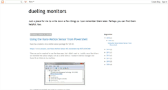 Desktop Screenshot of duelingmonitors.blogspot.com
