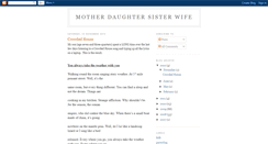 Desktop Screenshot of motherdaughtersisterwife.blogspot.com