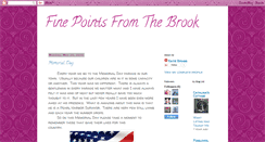 Desktop Screenshot of finepointsfromthebrook.blogspot.com