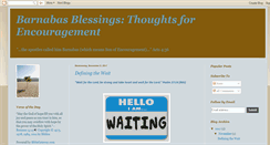 Desktop Screenshot of barnabasblessings.blogspot.com