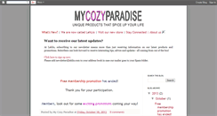 Desktop Screenshot of mycozyparadise.blogspot.com