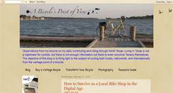 Desktop Screenshot of bicyclepointofview.blogspot.com