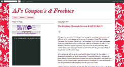 Desktop Screenshot of ajscouponsandfreebies.blogspot.com