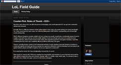 Desktop Screenshot of lolfieldguide.blogspot.com