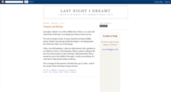 Desktop Screenshot of lastnightidreamtof.blogspot.com